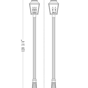 Raphael 3 Light Outdoor Post Mounted Fixture