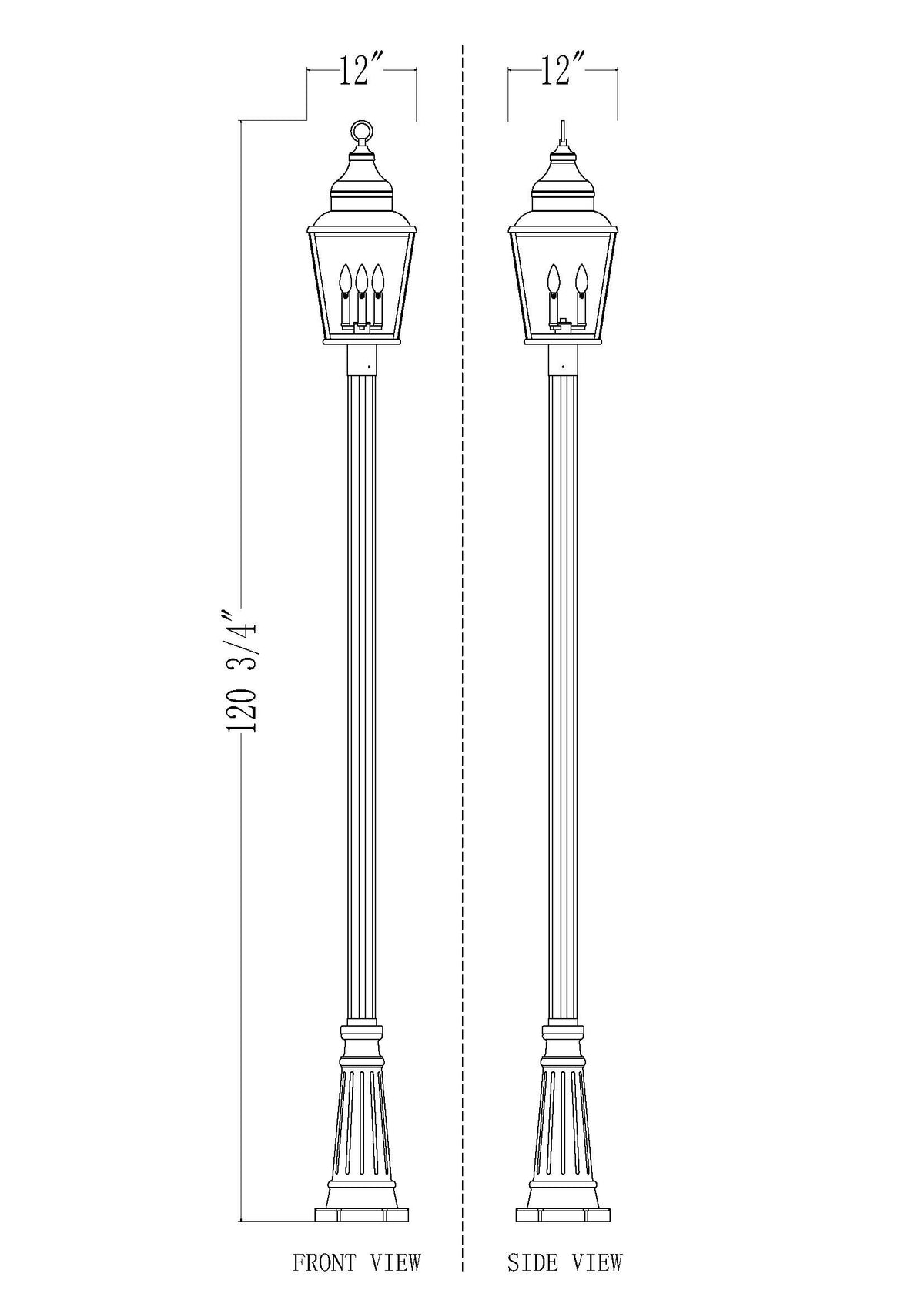 Raphael 3 Light Outdoor Post Mounted Fixture