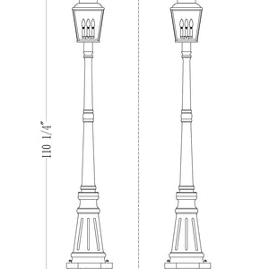 Raphael 3 Light Outdoor Post Mounted Fixture