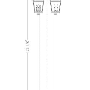Raphael 3 Light Outdoor Post Mounted Fixture
