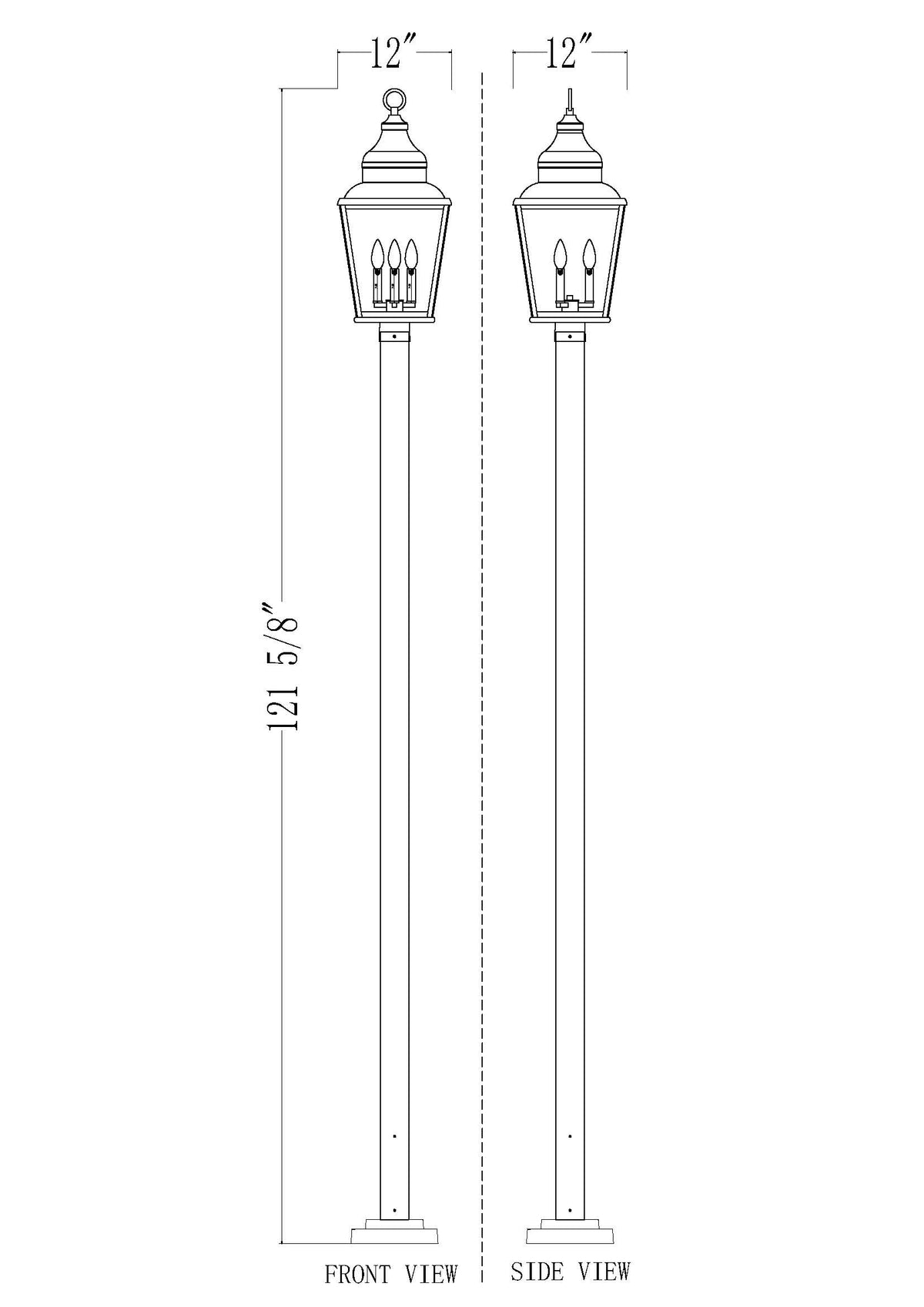 Raphael 3 Light Outdoor Post Mounted Fixture