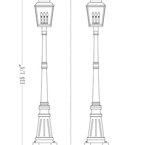 Raphael 4 Light Outdoor Post Mounted Fixture