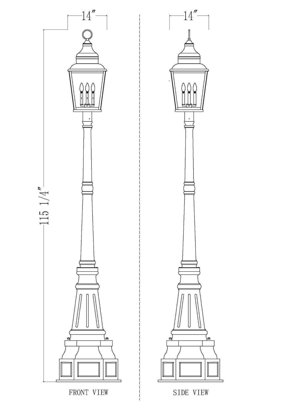 Raphael 4 Light Outdoor Post Mounted Fixture