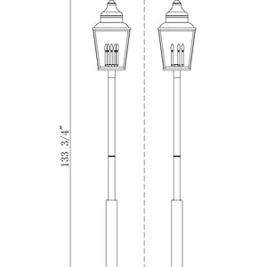 Raphael 5 Light Outdoor Post Mount Fixture