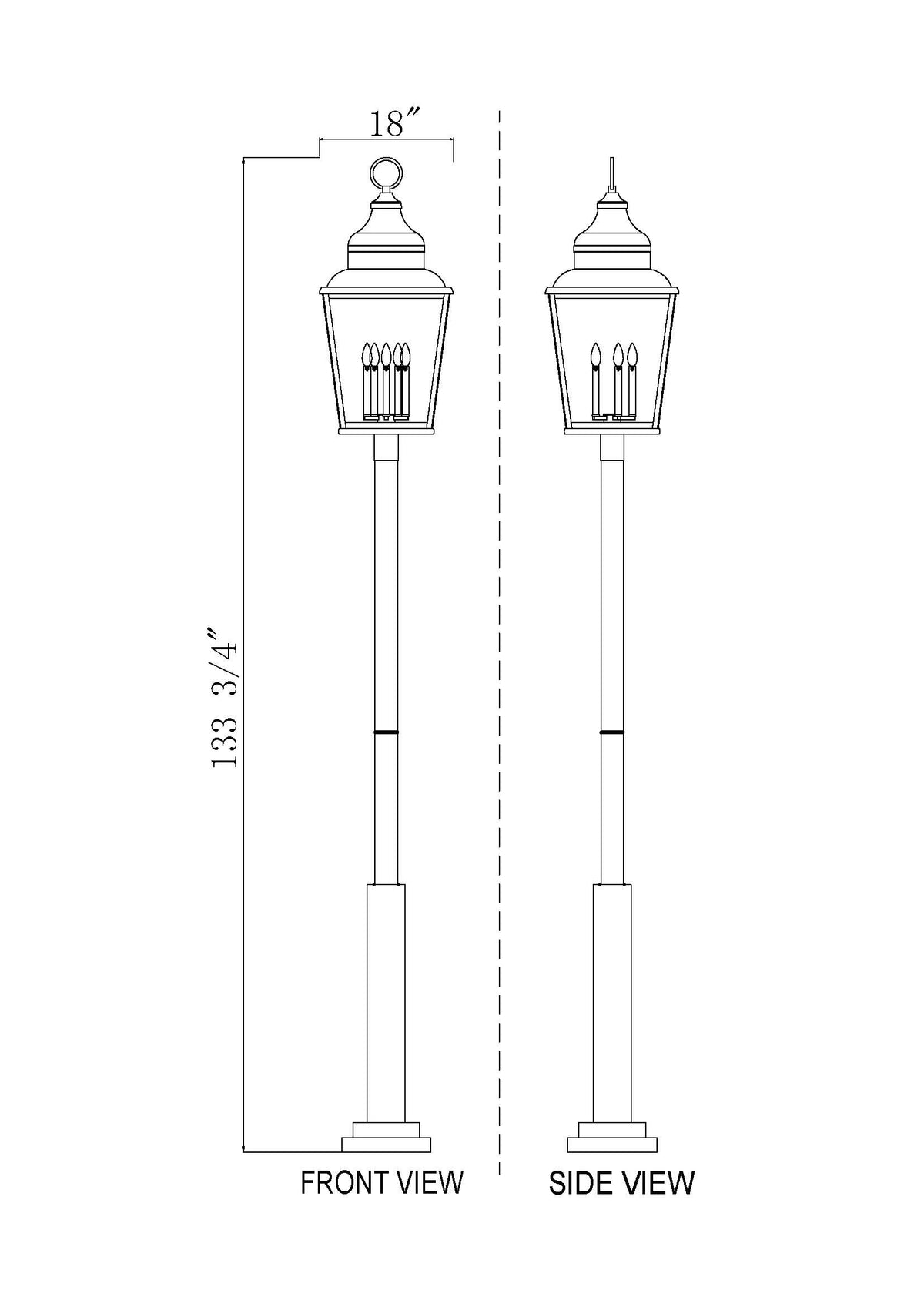 Raphael 5 Light Outdoor Post Mount Fixture