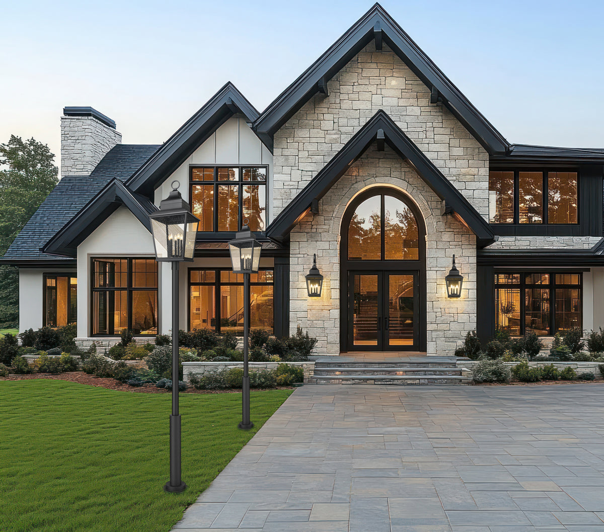 Raphael 5 Light Outdoor Post Mount Fixture