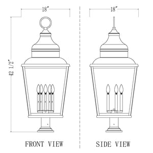 Raphael 5 Light Outdoor Pier Mounted Fixture