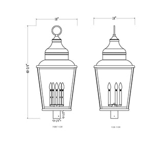 Raphael 5 Light Outdoor Post Mount Fixture