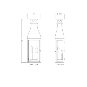 Toulouse 4 Light Outdoor Wall Light