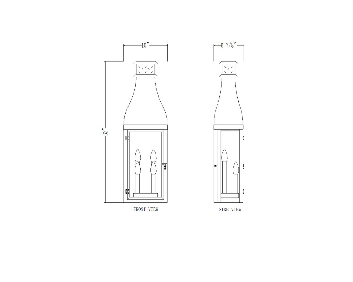 Toulouse 4 Light Outdoor Wall Light