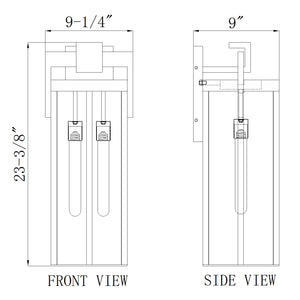 Fortis 2 Light Outdoor Wall Light