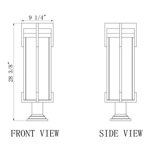 Fortis 2 Light Outdoor Pier Mounted Fixture