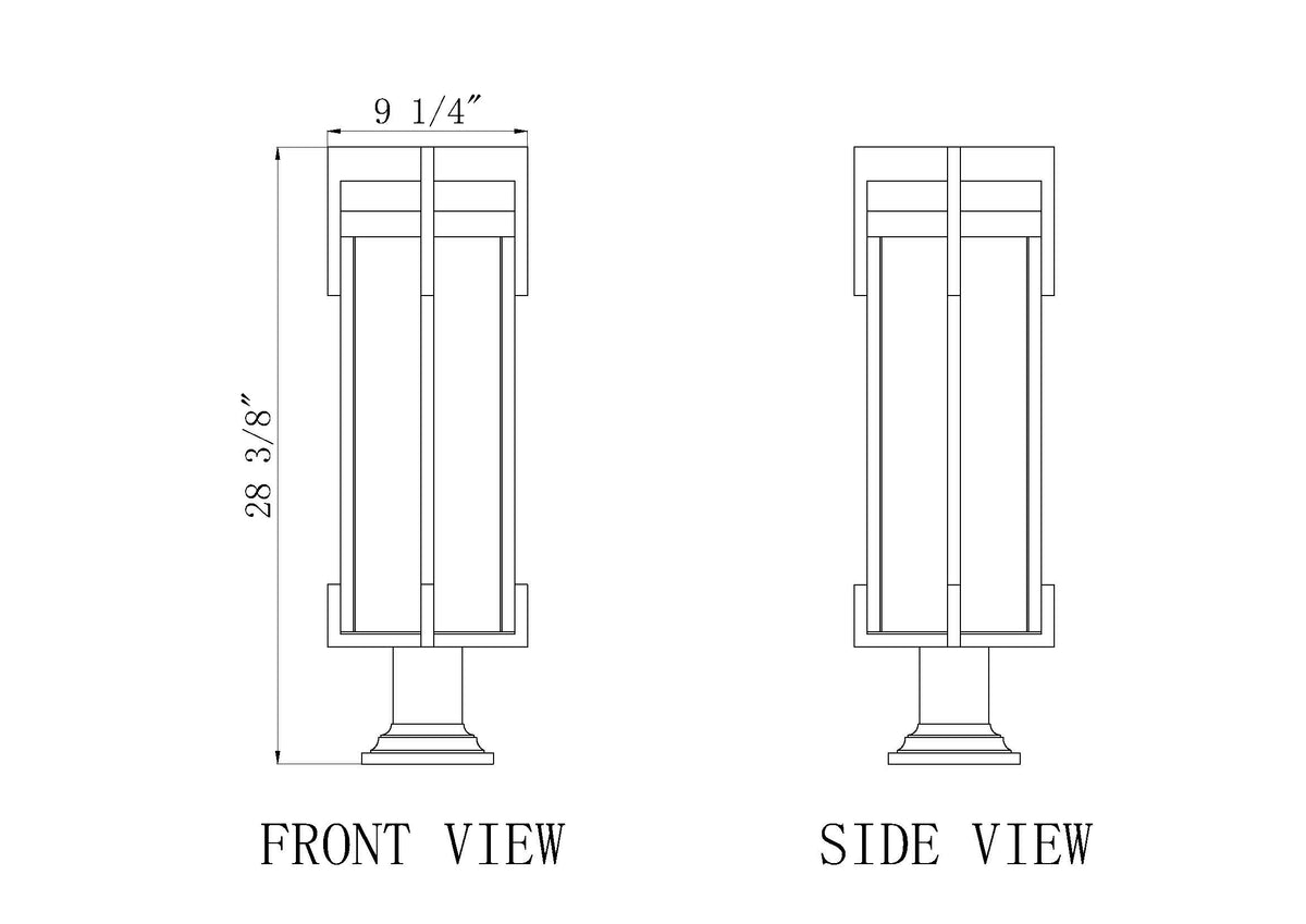 Fortis 2 Light Outdoor Pier Mounted Fixture