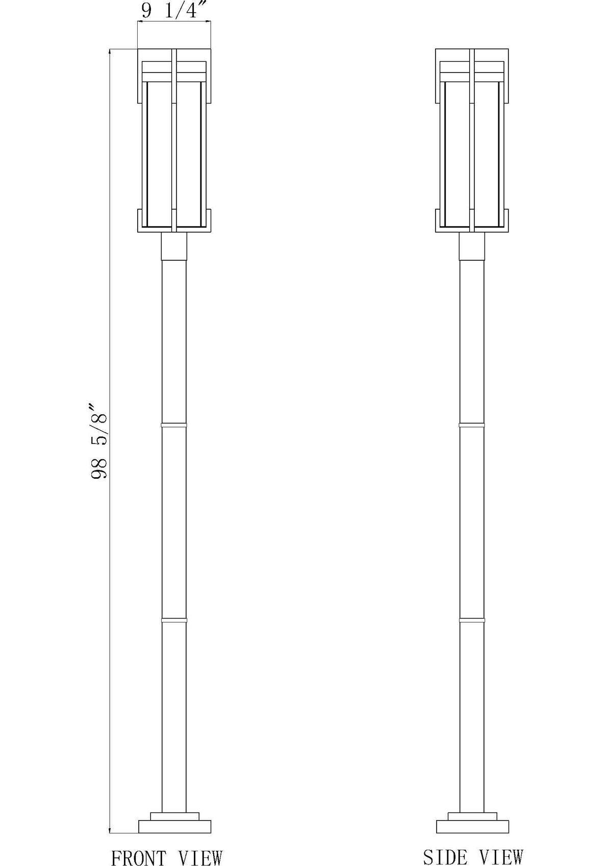 Fortis 2 Light Outdoor Post Mounted Fixture