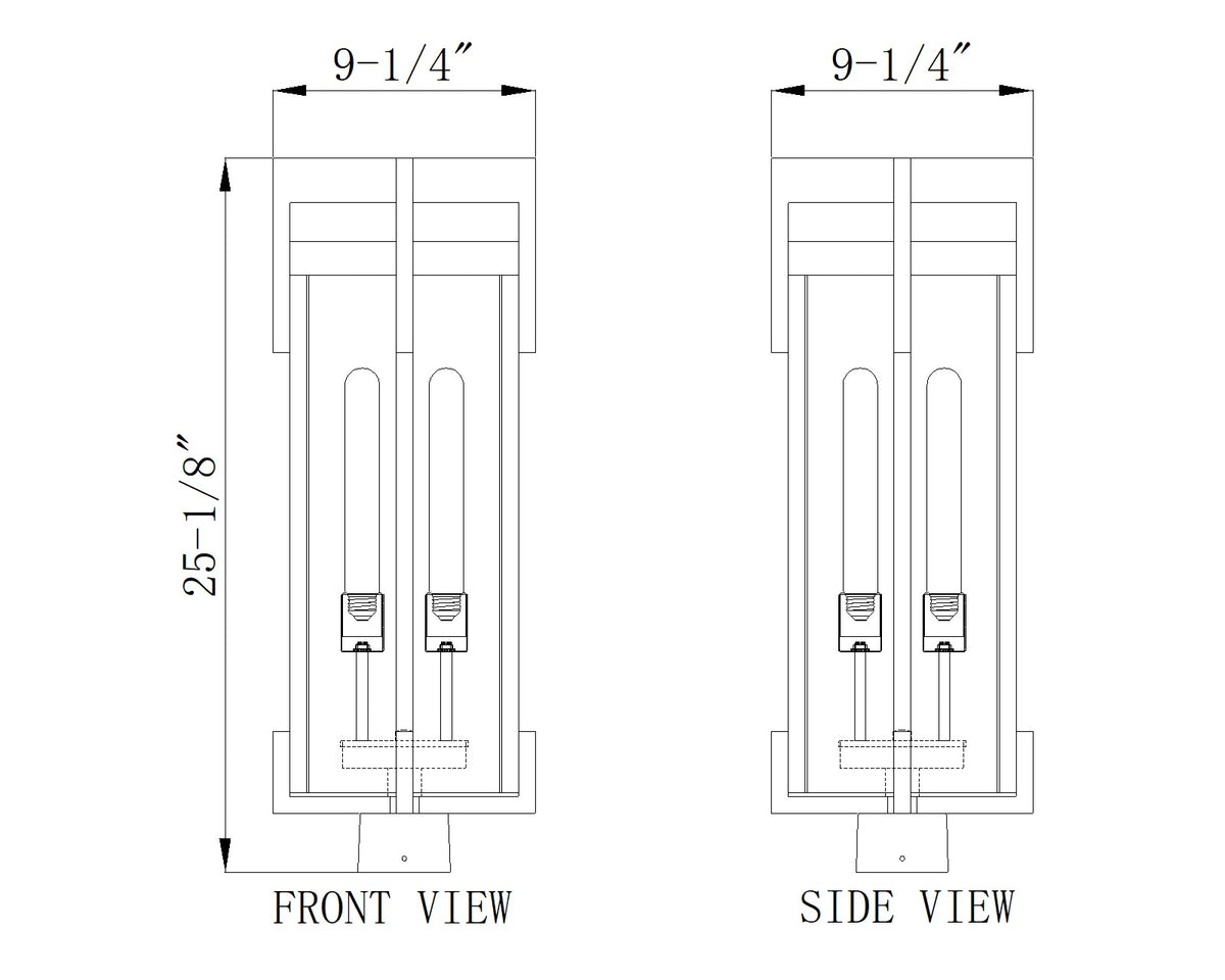 Fortis 2 Light Outdoor Post Mount Fixture