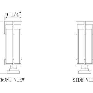 Fortis 2 Light Outdoor Pier Mounted Fixture
