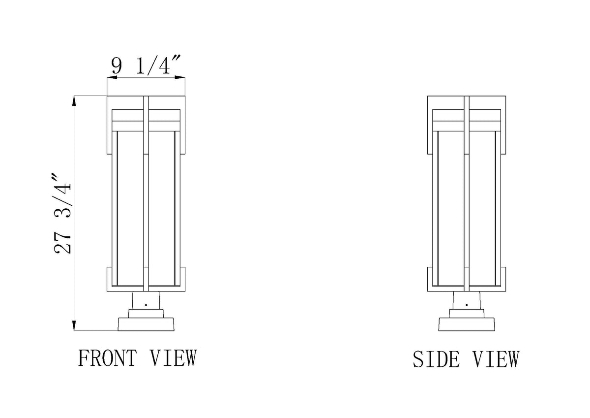 Fortis 2 Light Outdoor Pier Mounted Fixture