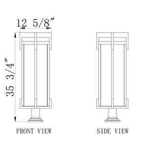 Fortis 3 Light Outdoor Pier Mounted Fixture