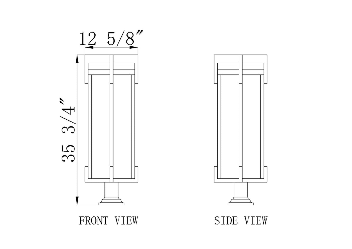 Fortis 3 Light Outdoor Pier Mounted Fixture