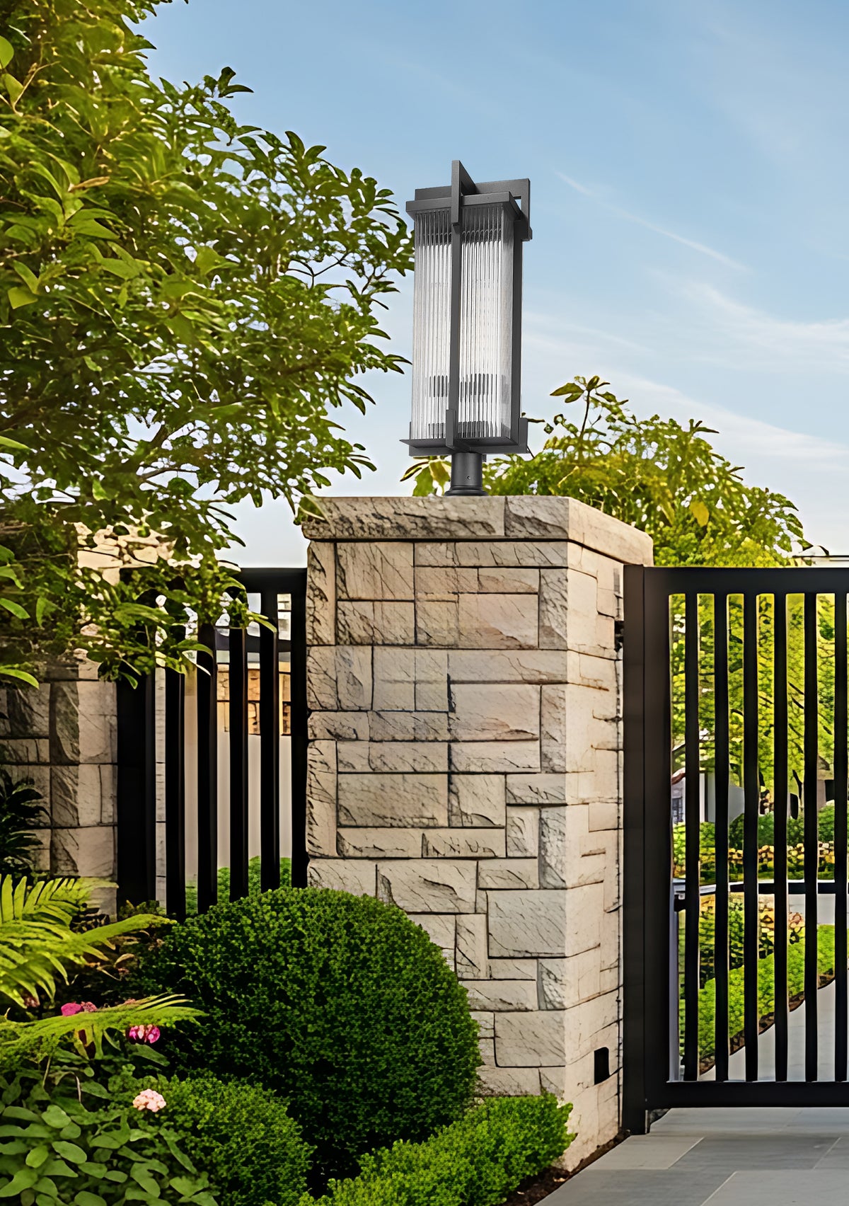 Fortis 3 Light Outdoor Pier Mounted Fixture