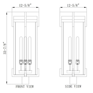 Fortis 3 Light Outdoor Post Mount Fixture