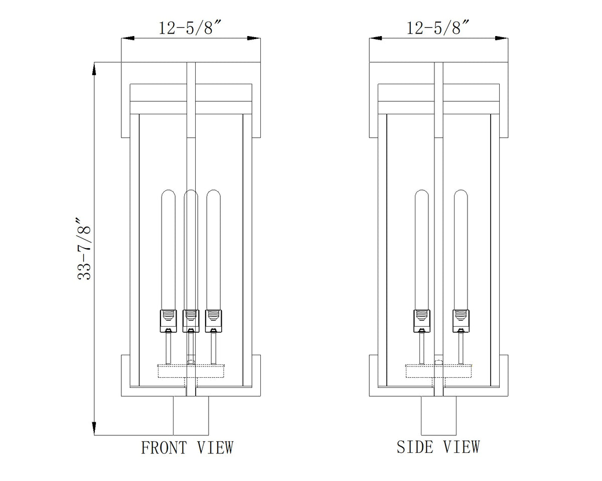 Fortis 3 Light Outdoor Post Mount Fixture