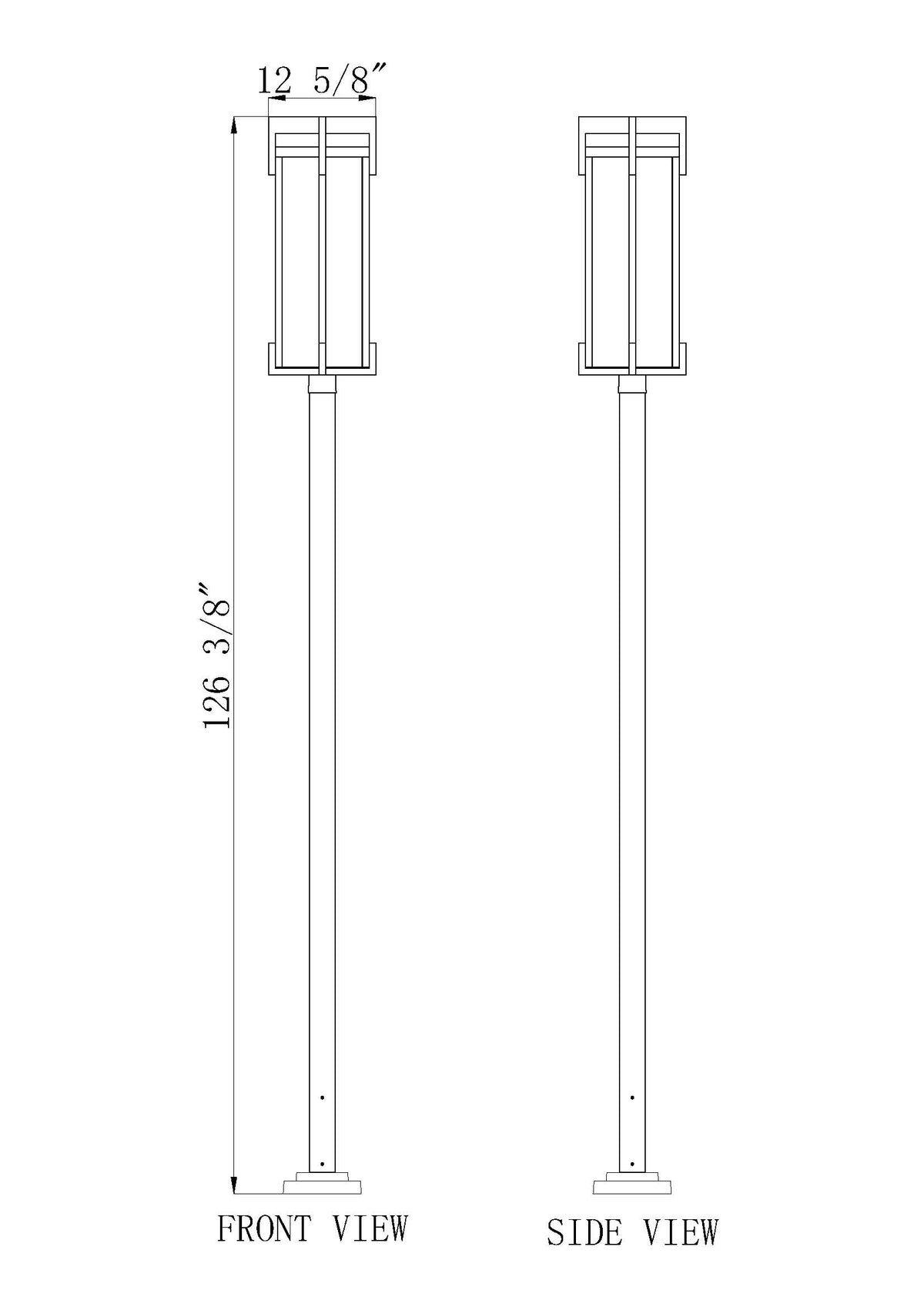 Fortis 3 Light Outdoor Post Mounted Fixture
