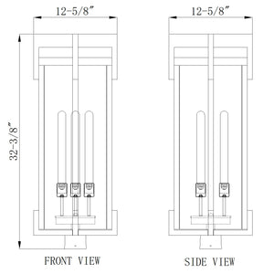 Fortis 3 Light Outdoor Post Mount Fixture