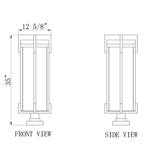 Fortis 3 Light Outdoor Pier Mounted Fixture