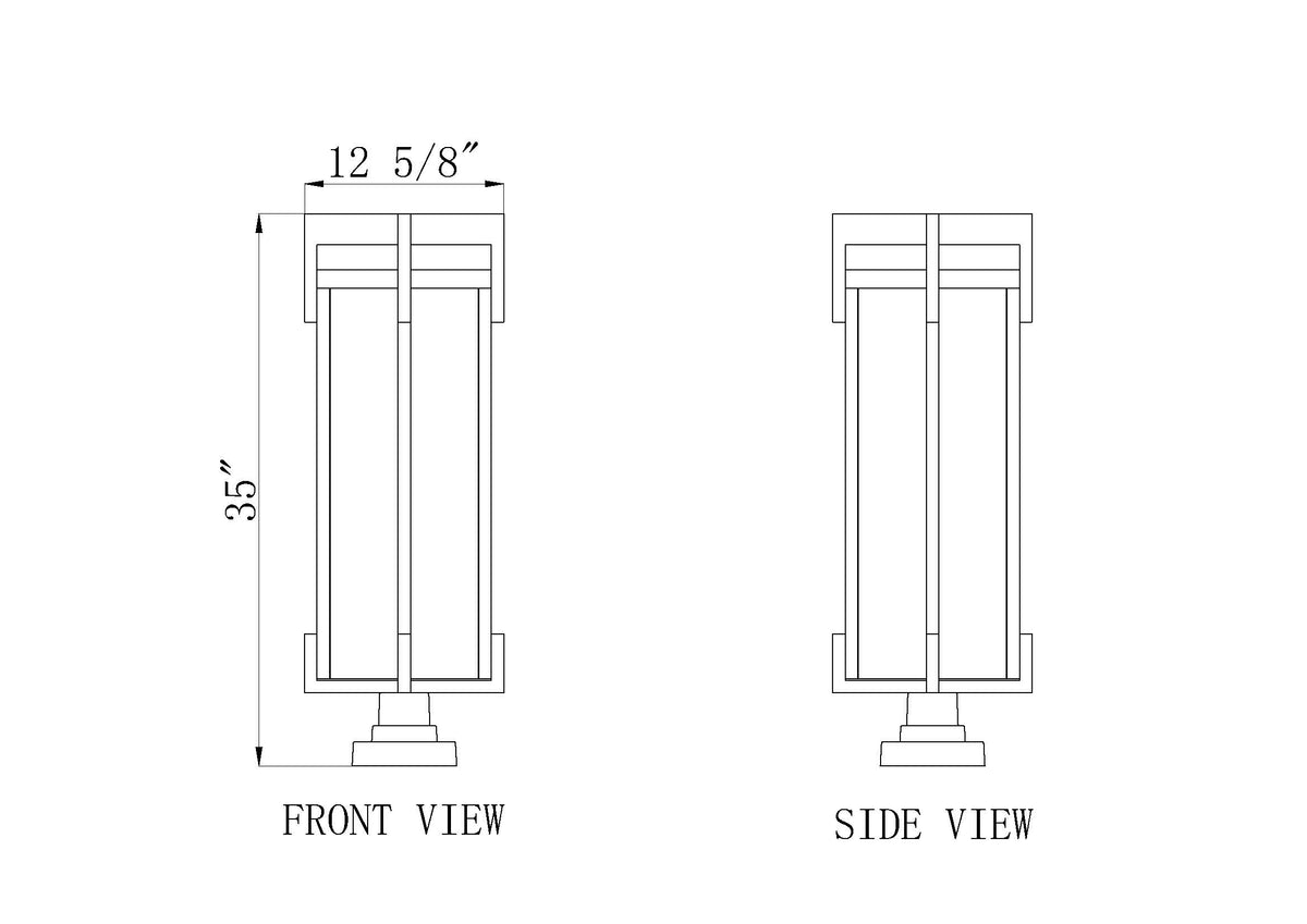 Fortis 3 Light Outdoor Pier Mounted Fixture