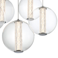 Atomo 5-Light 26" Integrated LED Multi Drop Chandelier