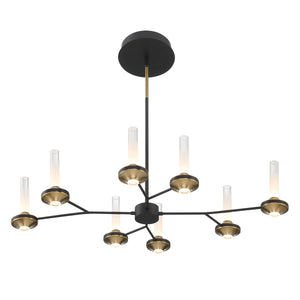 Torcia 8-Light 36" Integrated LED Linear Chandelier