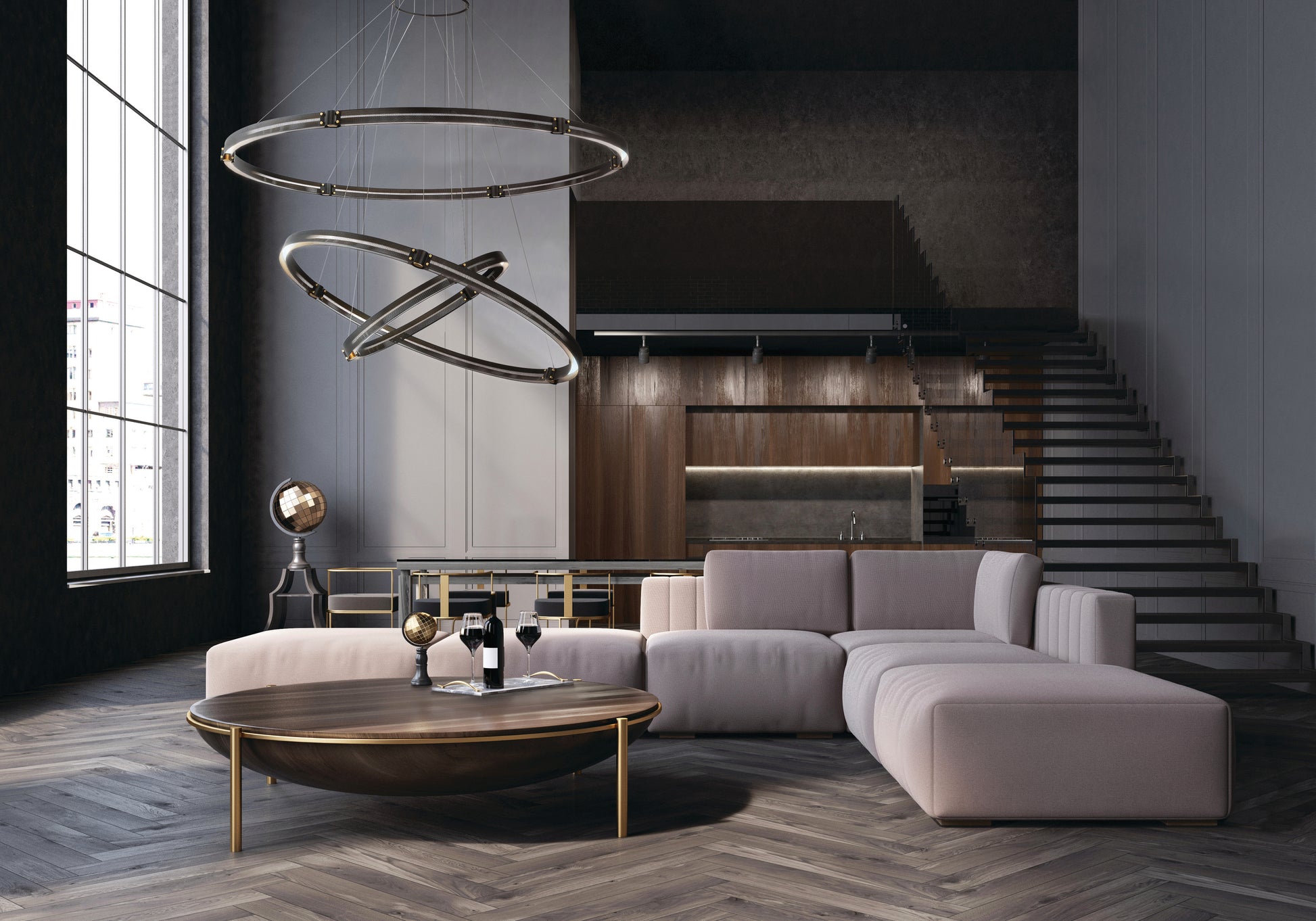 Admiral 3-Tiers 3-Light 62" Integrated LED Grand Chandelier