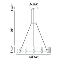 Albany 12-Light 32" Integrated LED Chandelier