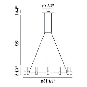 Albany 12-Light 32" Integrated LED Chandelier