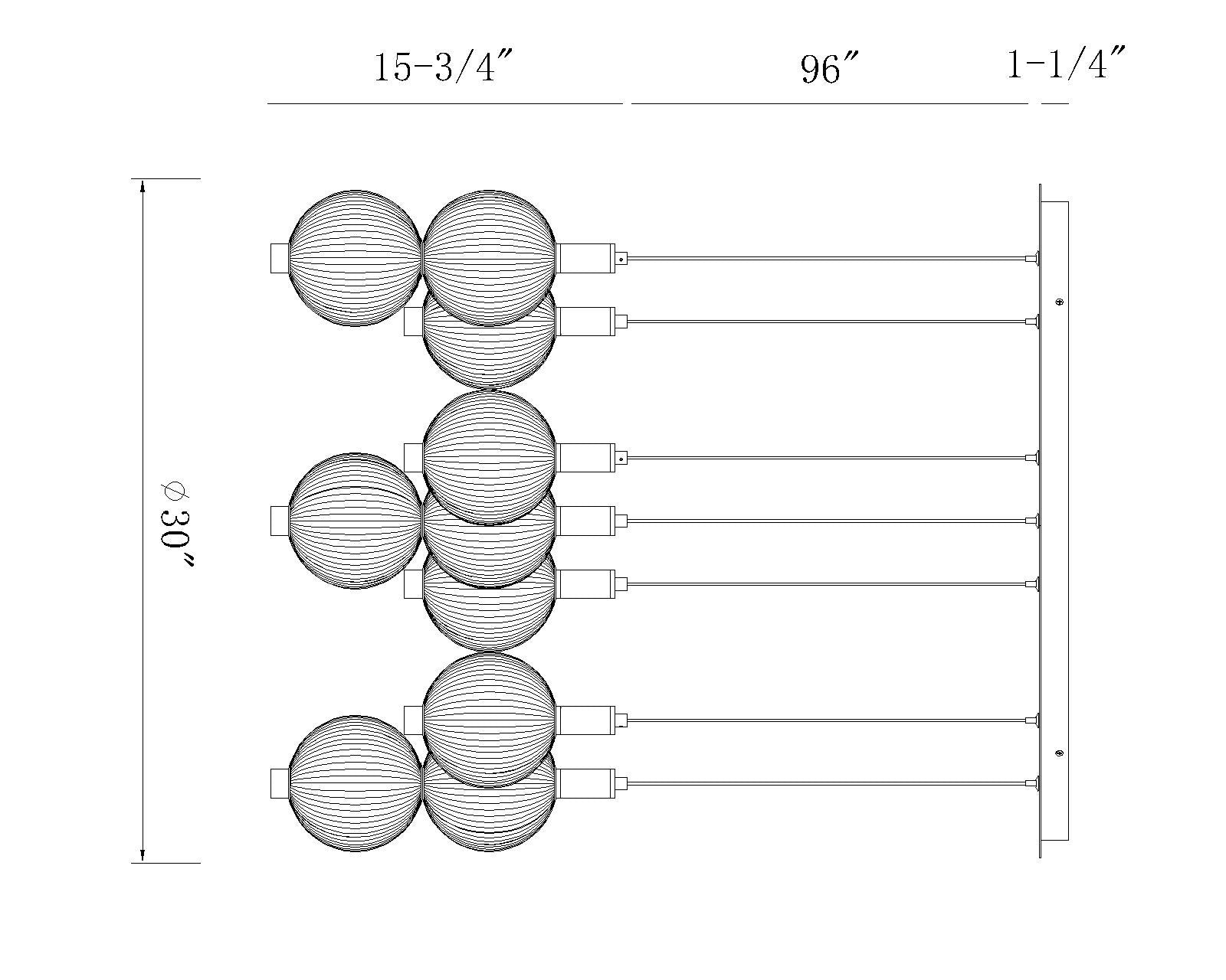 Palmas 7-Light 30" Integrated LED Multi Drop Chandelier