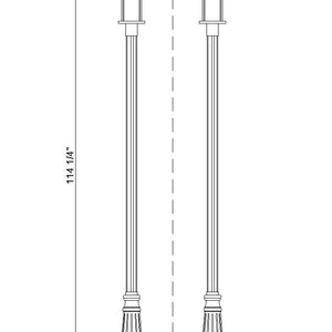 Luca 1 Light Outdoor Post Mounted Fixture