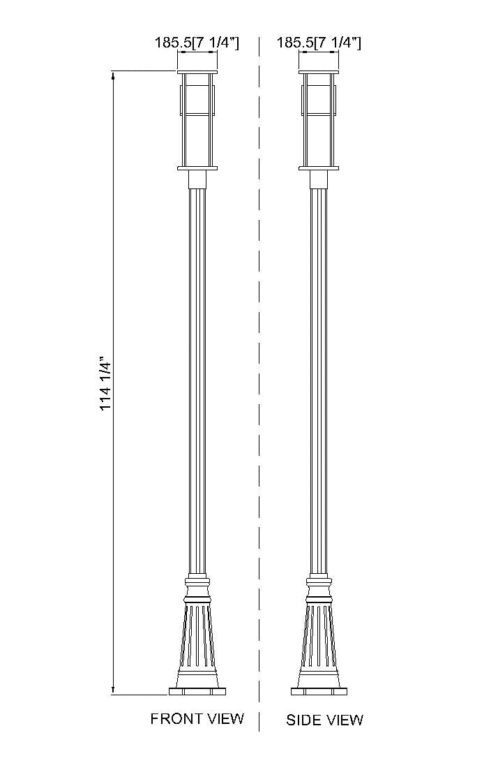 Luca 1 Light Outdoor Post Mounted Fixture
