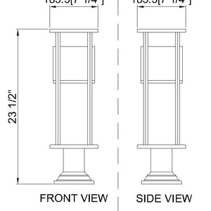 Luca 1 Light Outdoor Pier Mounted Fixture