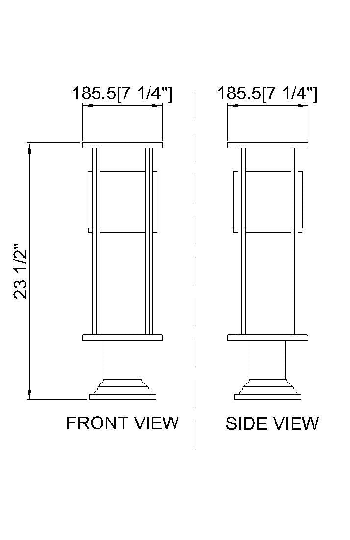 Luca 1 Light Outdoor Pier Mounted Fixture