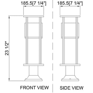 Luca 1 Light Outdoor Pier Mounted Fixture