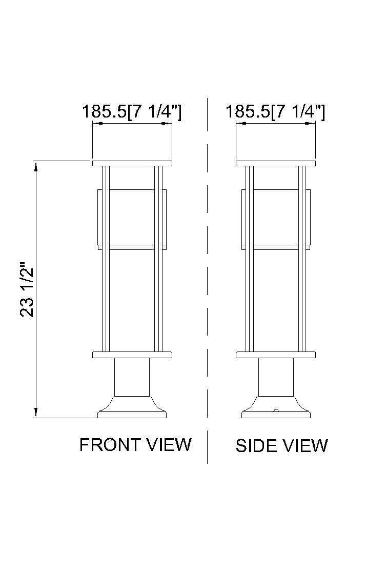 Luca 1 Light Outdoor Pier Mounted Fixture