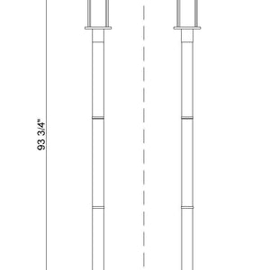 Luca 1 Light Outdoor Post Mounted Fixture