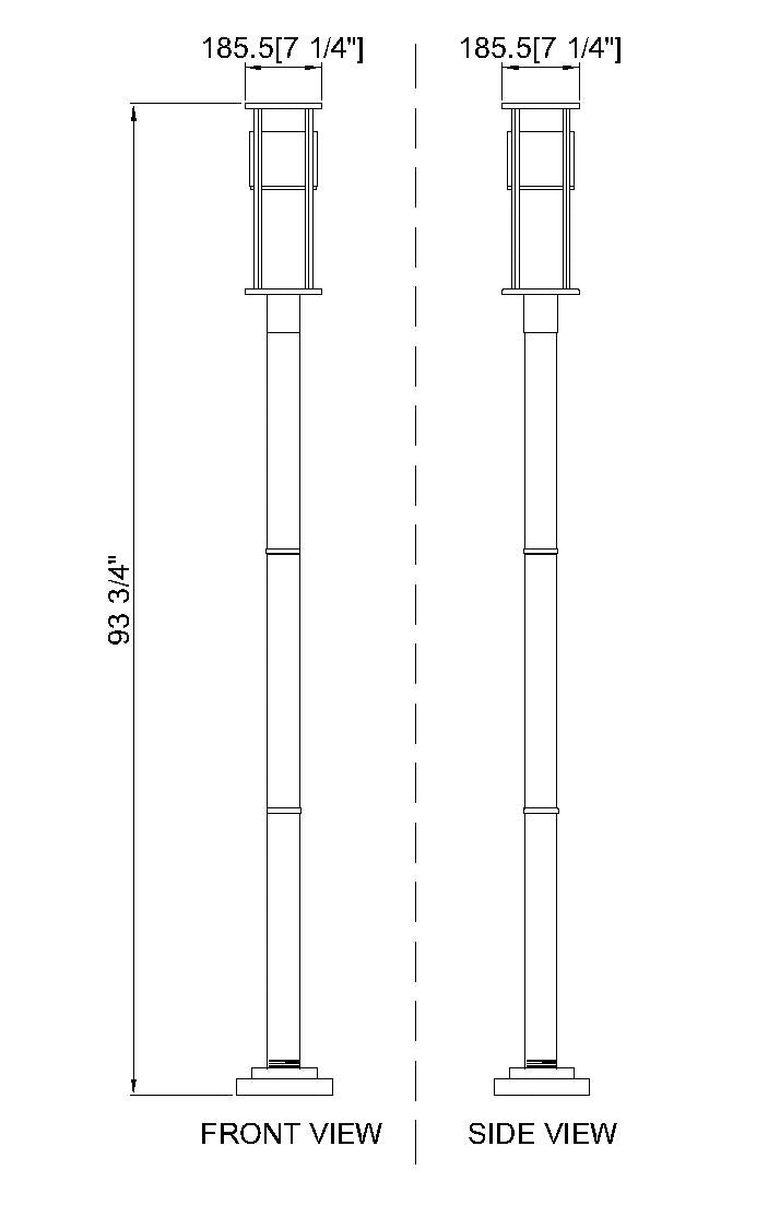 Luca 1 Light Outdoor Post Mounted Fixture