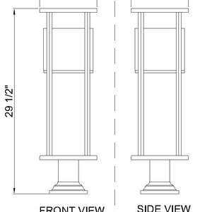 Luca 1 Light Outdoor Pier Mounted Fixture