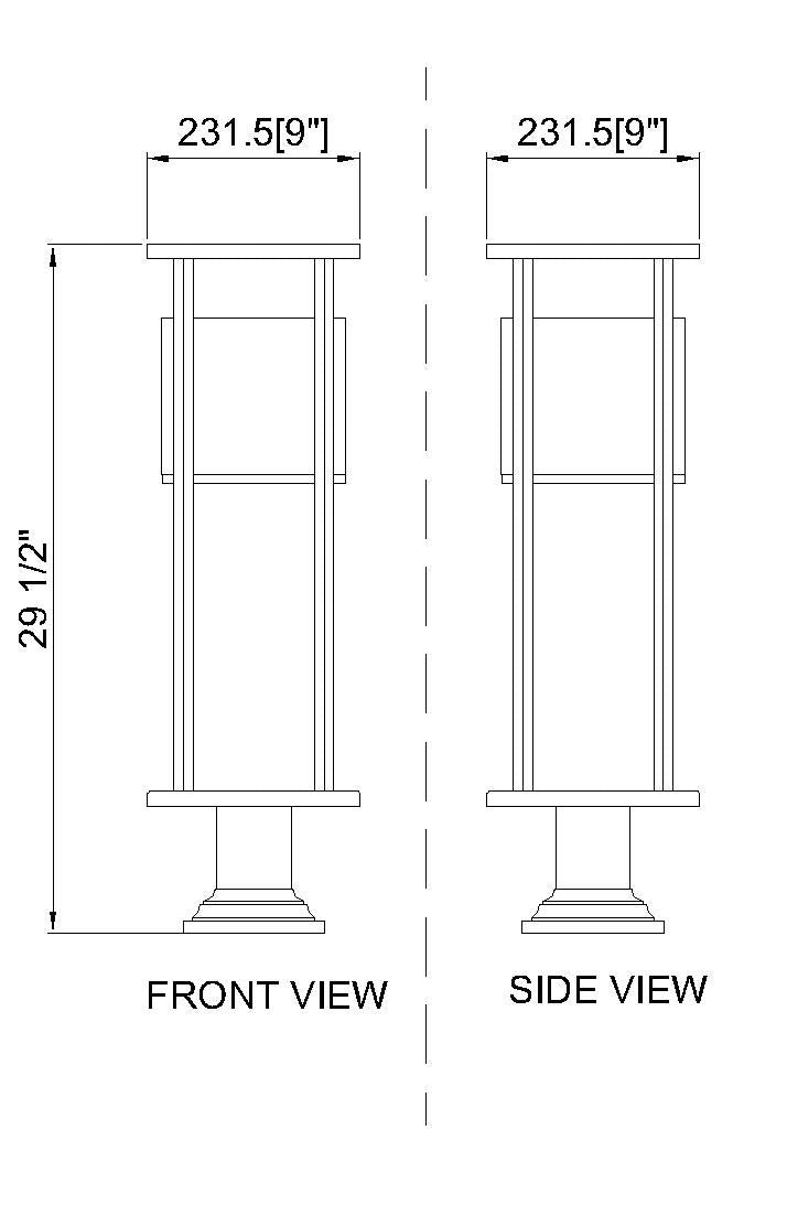 Luca 1 Light Outdoor Pier Mounted Fixture