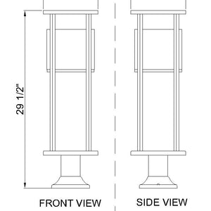 Luca 1 Light Outdoor Pier Mounted Fixture