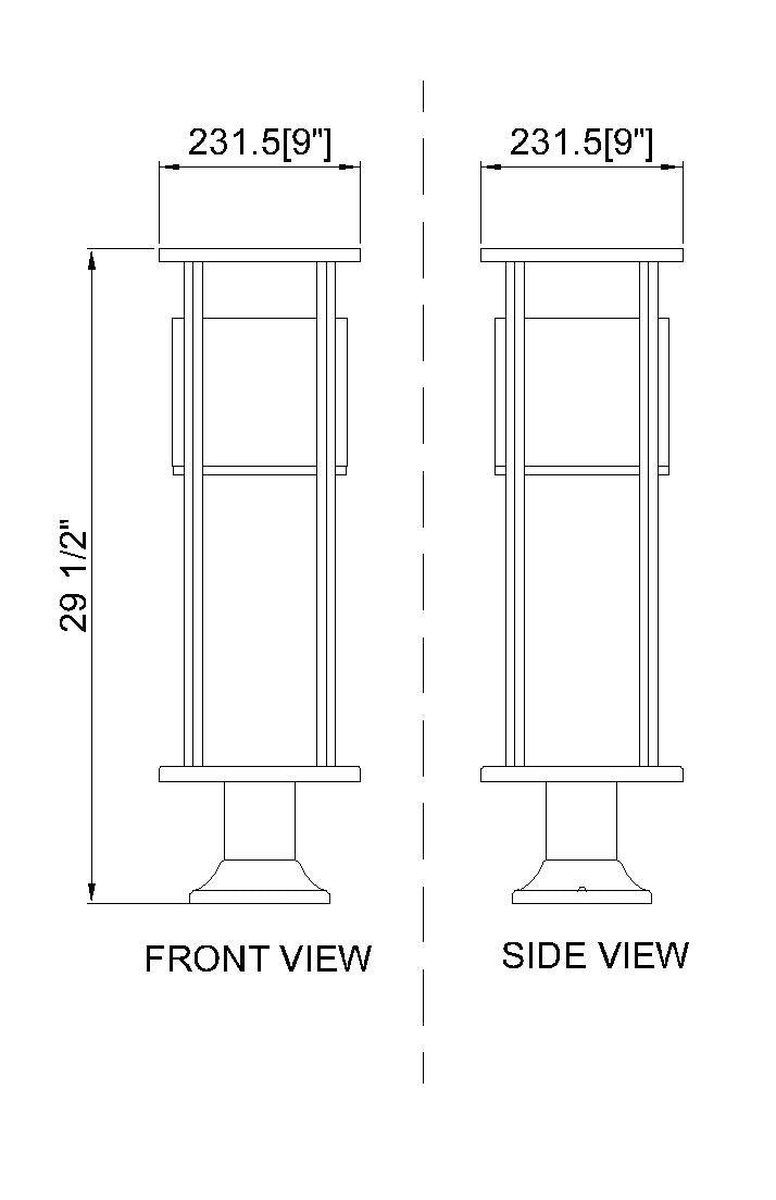 Luca 1 Light Outdoor Pier Mounted Fixture
