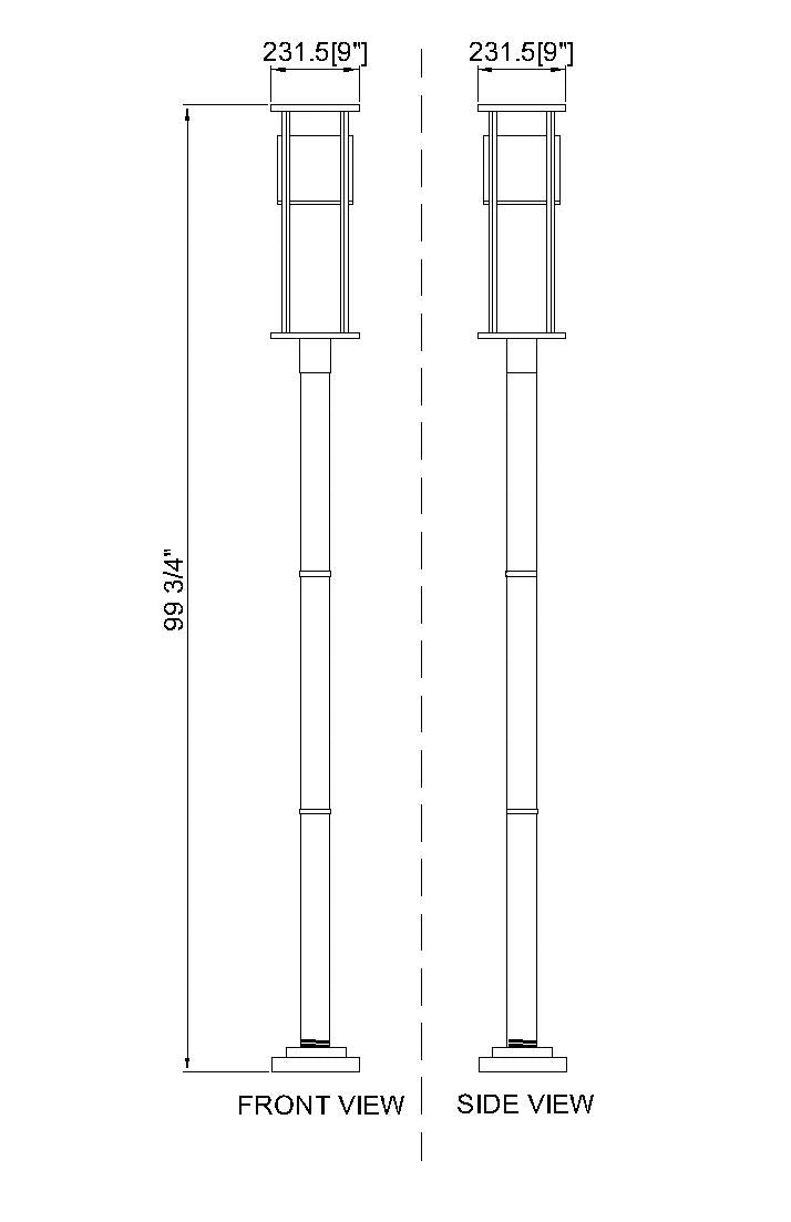 Luca 1 Light Outdoor Post Mounted Fixture