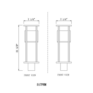 Luca 1 Light Outdoor Post Mount Fixture